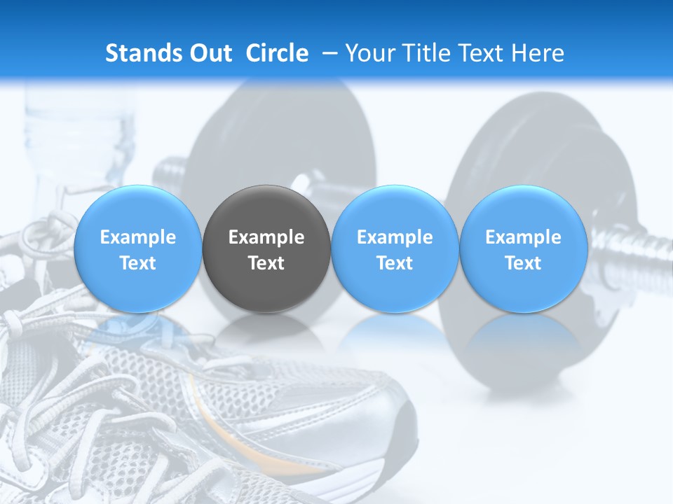 Dumbbells And Sneakers PowerPoint Template