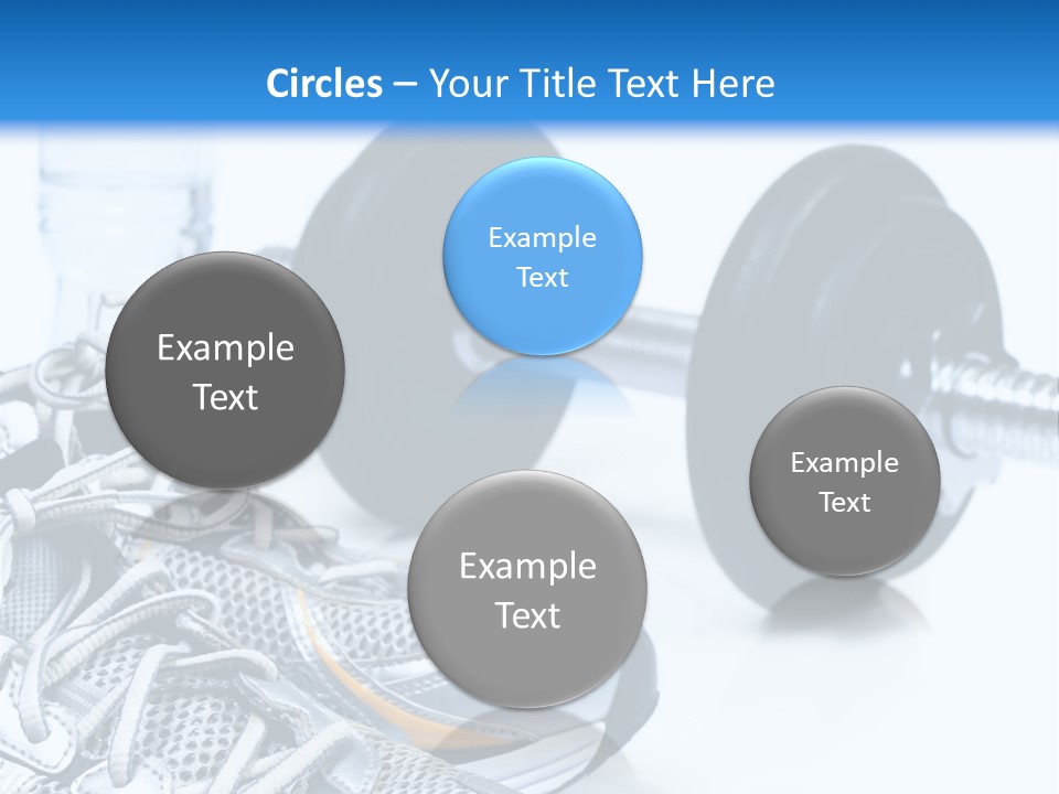 Dumbbells And Sneakers PowerPoint Template