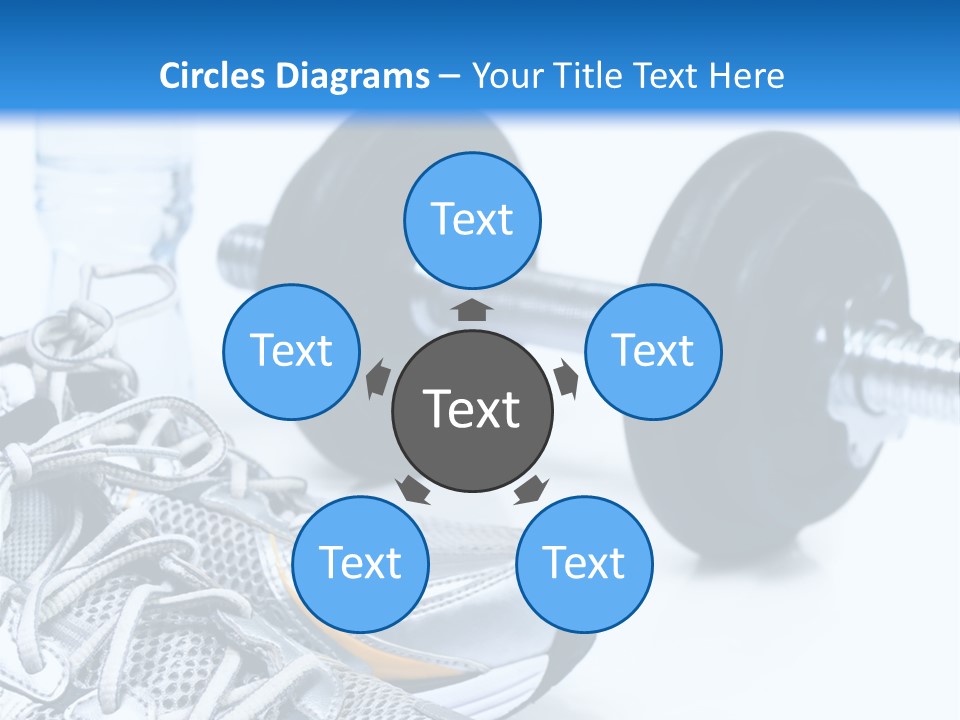 Dumbbells And Sneakers PowerPoint Template