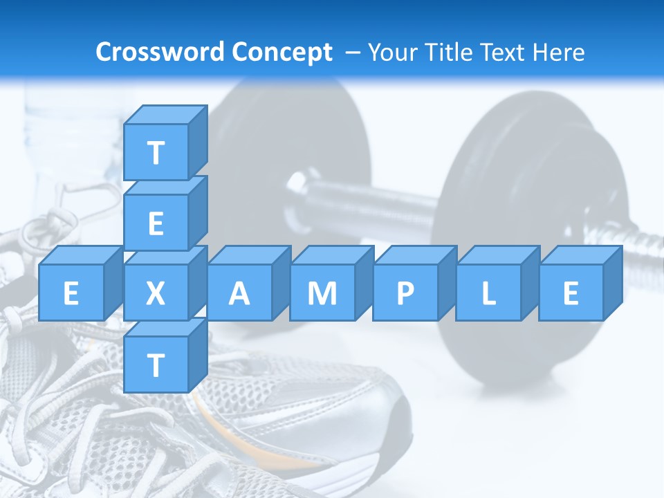 Dumbbells And Sneakers PowerPoint Template