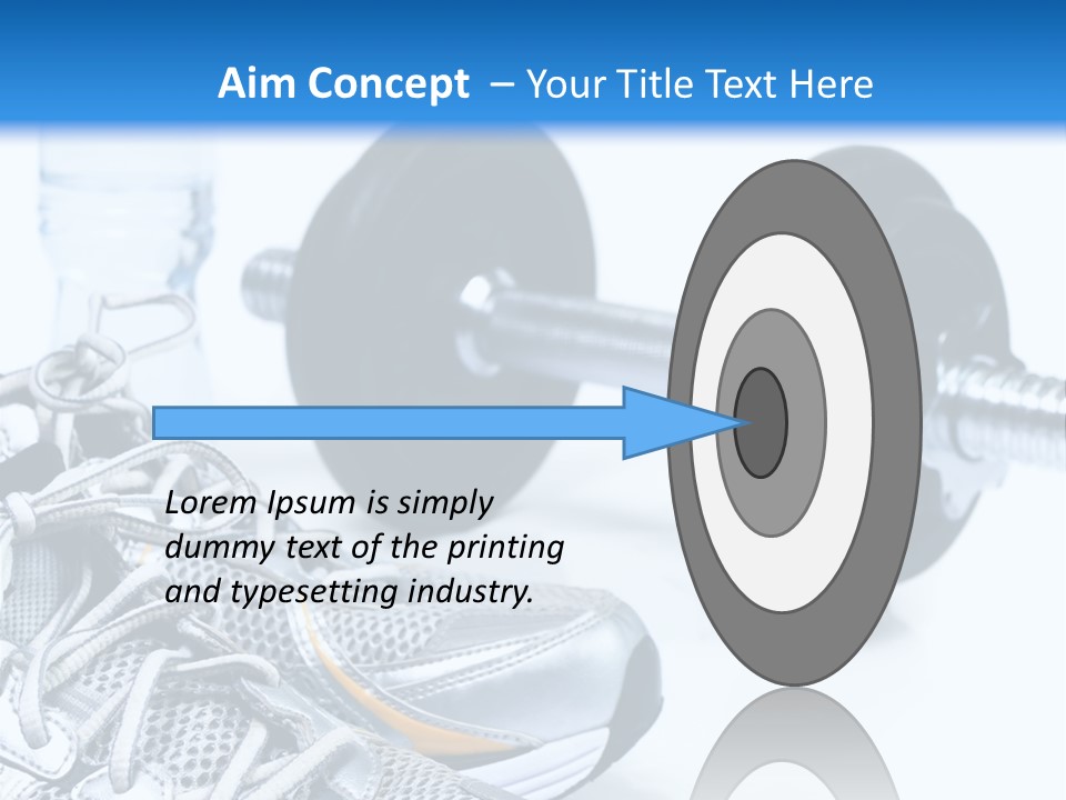 Dumbbells And Sneakers PowerPoint Template