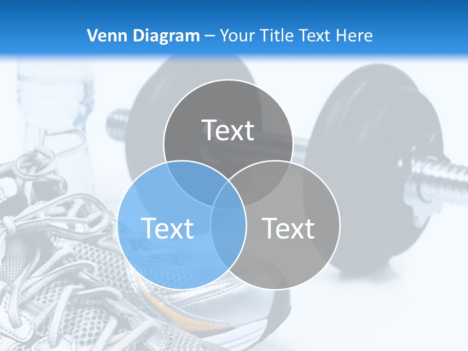 Dumbbells And Sneakers PowerPoint Template