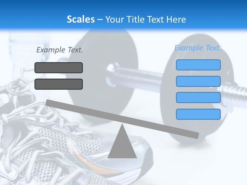 Dumbbells And Sneakers PowerPoint Template