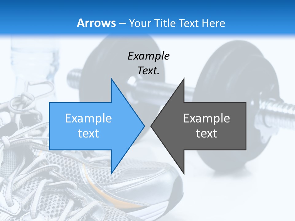 Dumbbells And Sneakers PowerPoint Template
