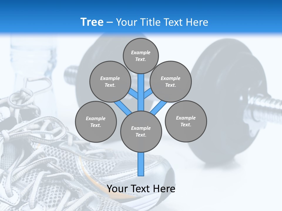 Dumbbells And Sneakers PowerPoint Template