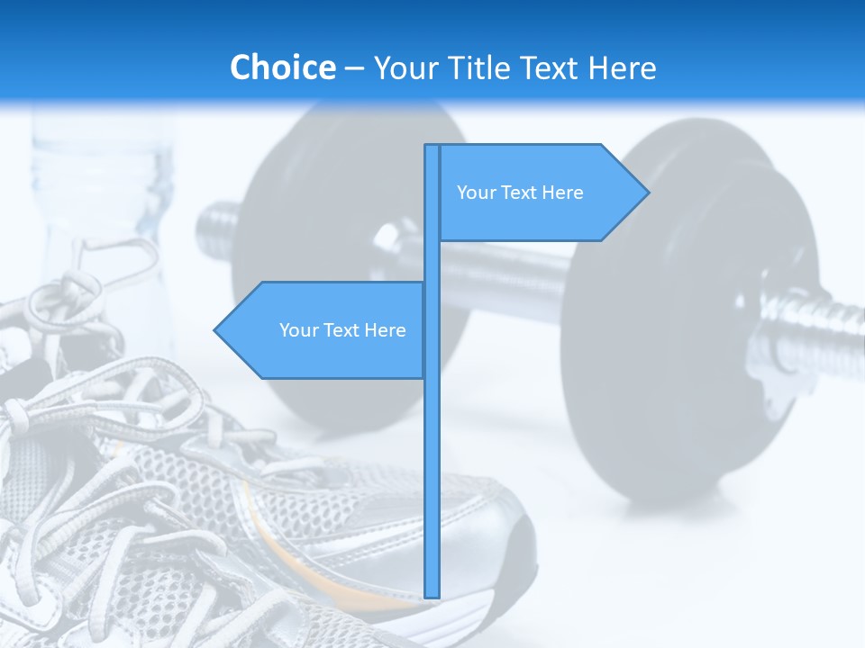 Dumbbells And Sneakers PowerPoint Template