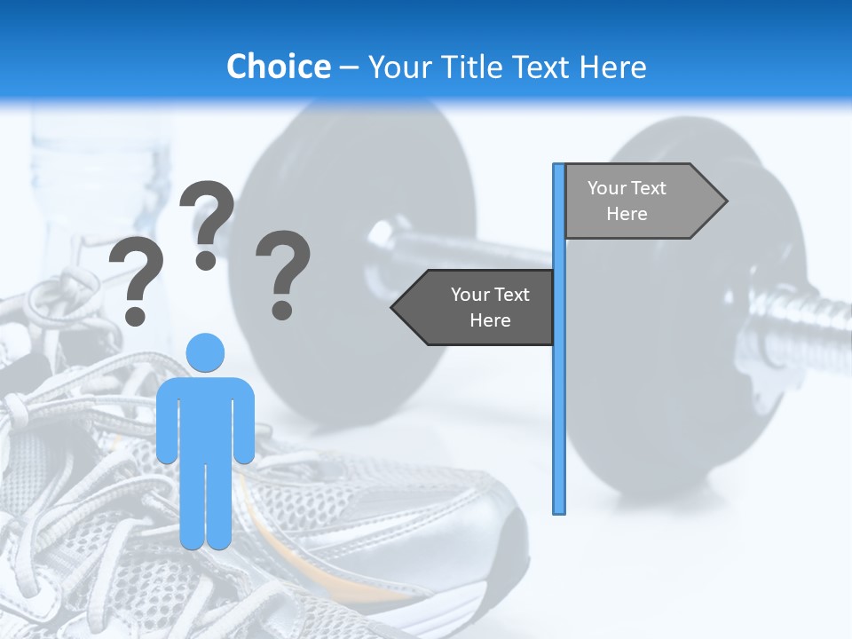 Dumbbells And Sneakers PowerPoint Template
