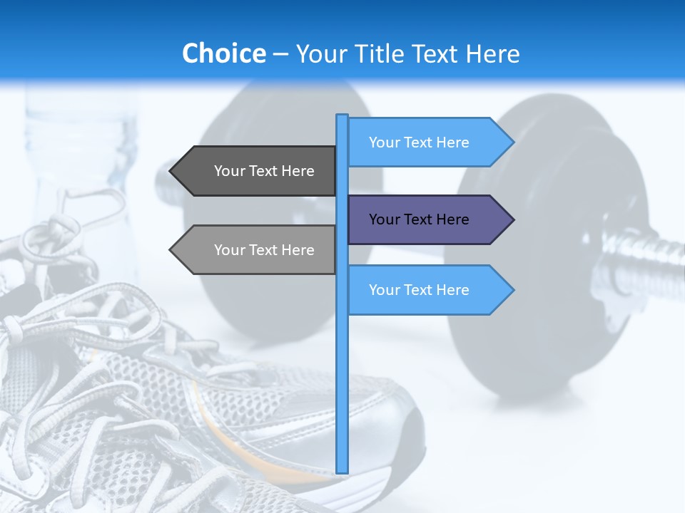 Dumbbells And Sneakers PowerPoint Template