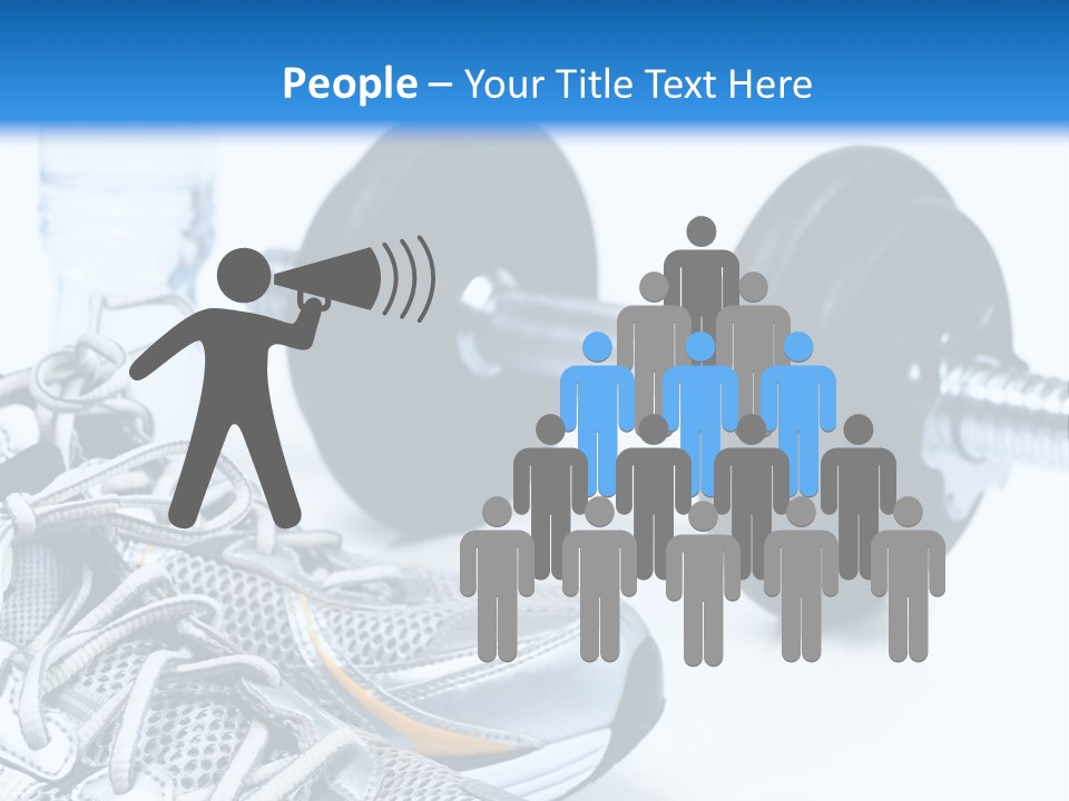 Dumbbells And Sneakers PowerPoint Template