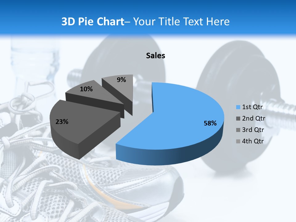 Dumbbells And Sneakers PowerPoint Template