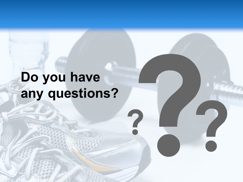 Dumbbells And Sneakers PowerPoint Template