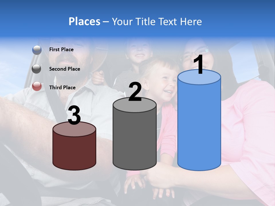 Family In The Car PowerPoint Template