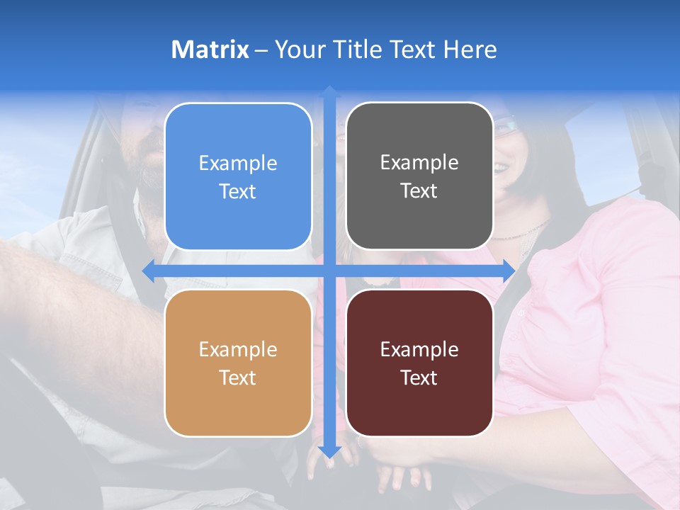 Family In The Car PowerPoint Template