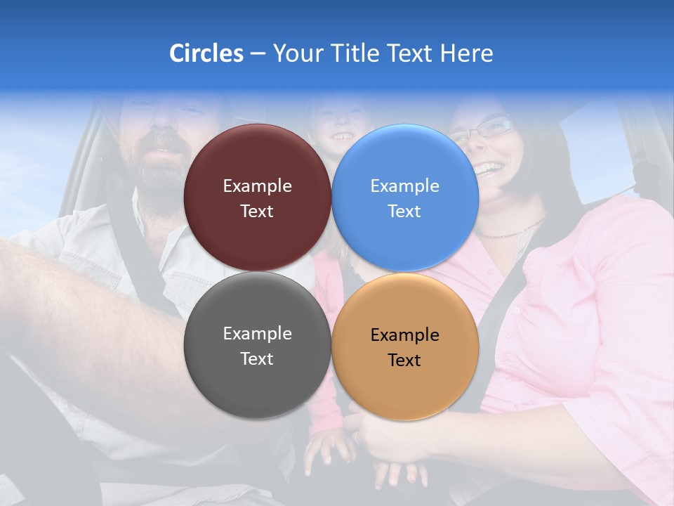 Family In The Car PowerPoint Template