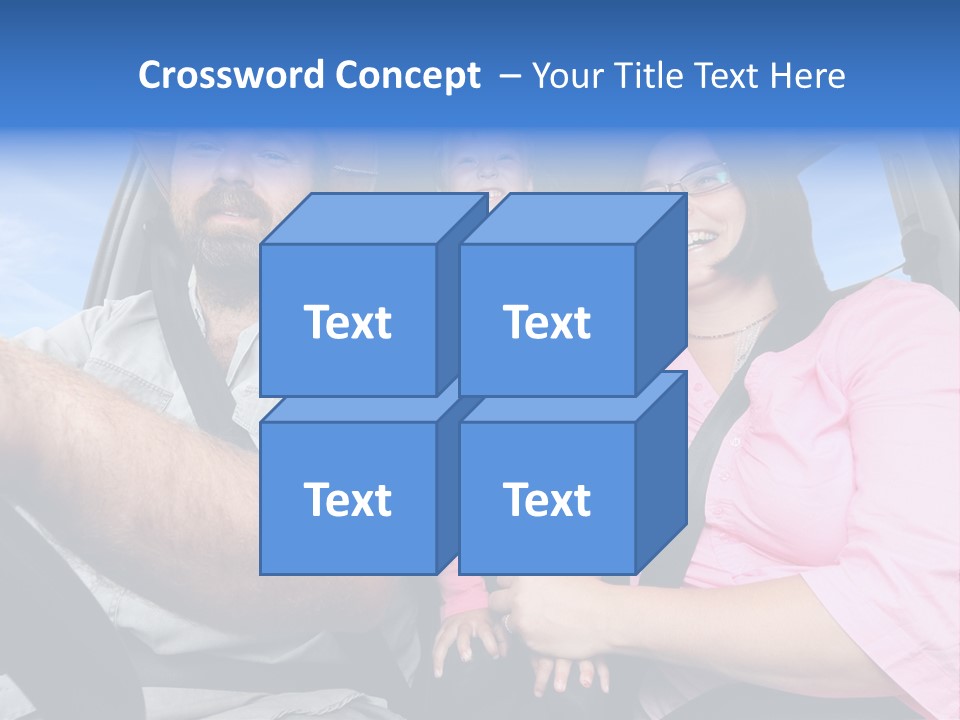 Family In The Car PowerPoint Template