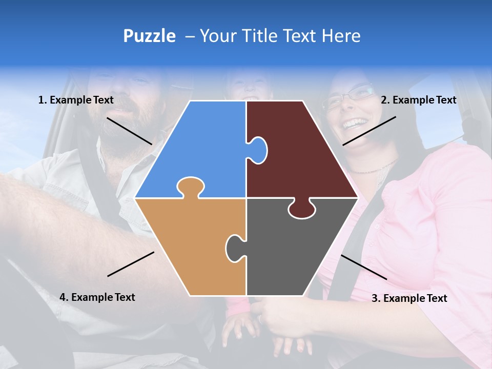 Family In The Car PowerPoint Template