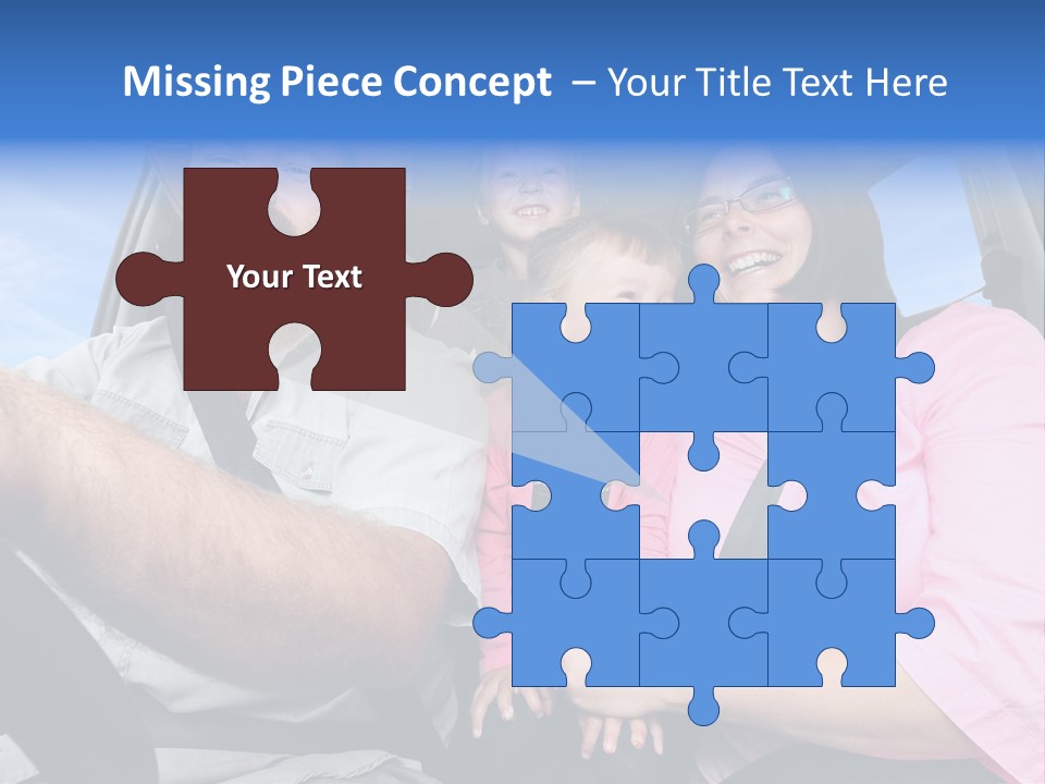 Family In The Car PowerPoint Template