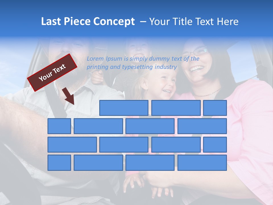 Family In The Car PowerPoint Template