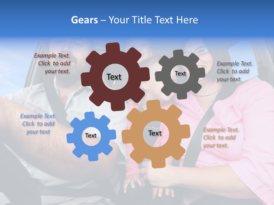 Family In The Car PowerPoint Template