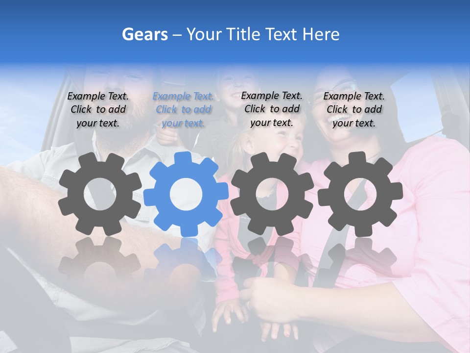 Family In The Car PowerPoint Template