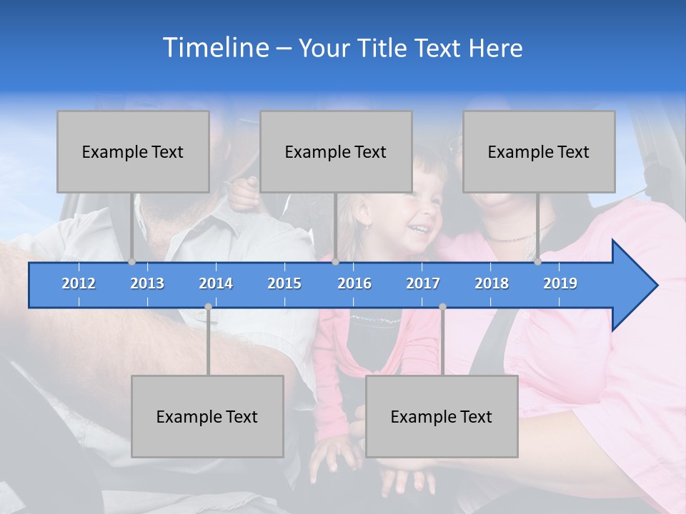 Family In The Car PowerPoint Template