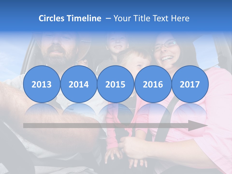 Family In The Car PowerPoint Template