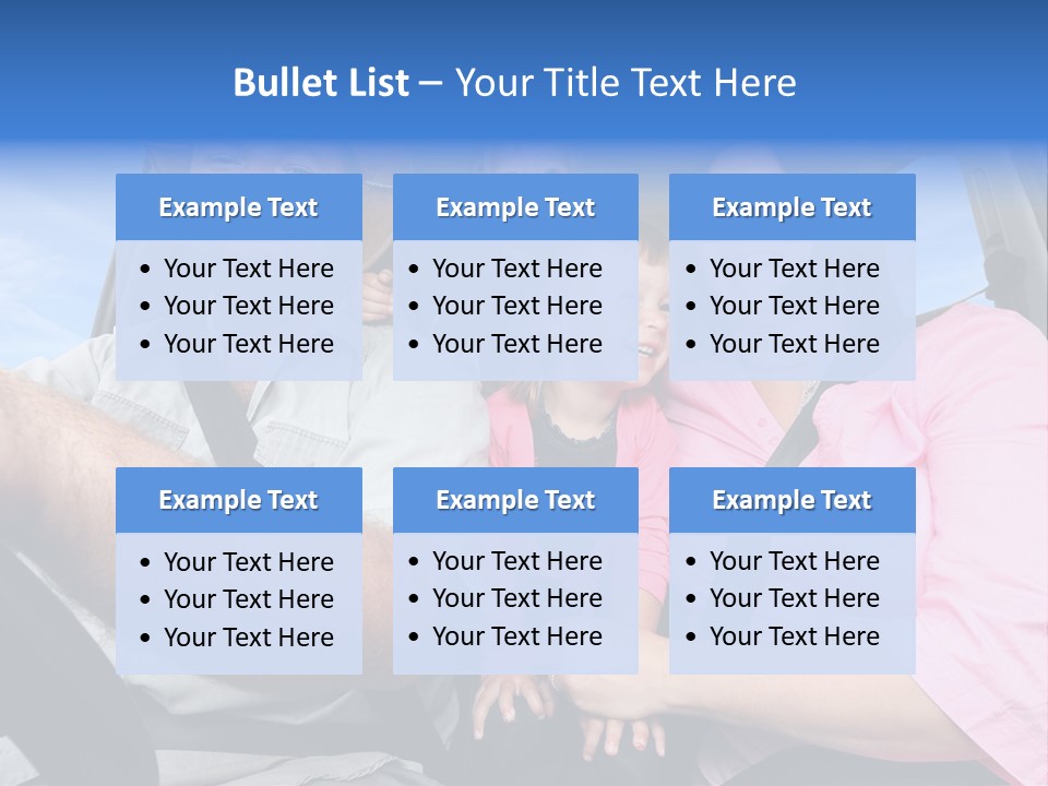 Family In The Car PowerPoint Template