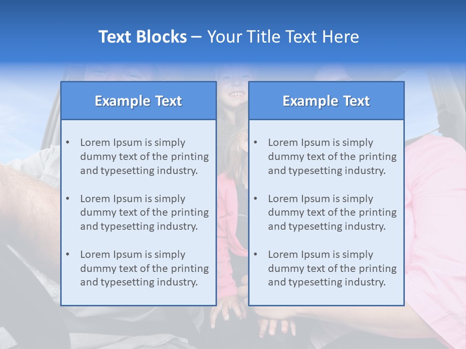 Family In The Car PowerPoint Template