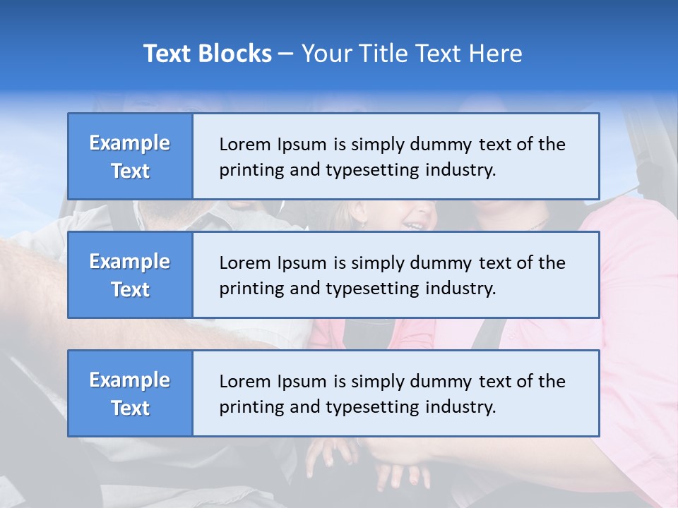 Family In The Car PowerPoint Template