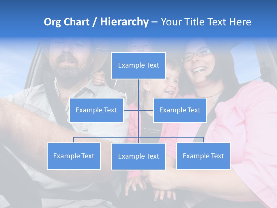 Family In The Car PowerPoint Template