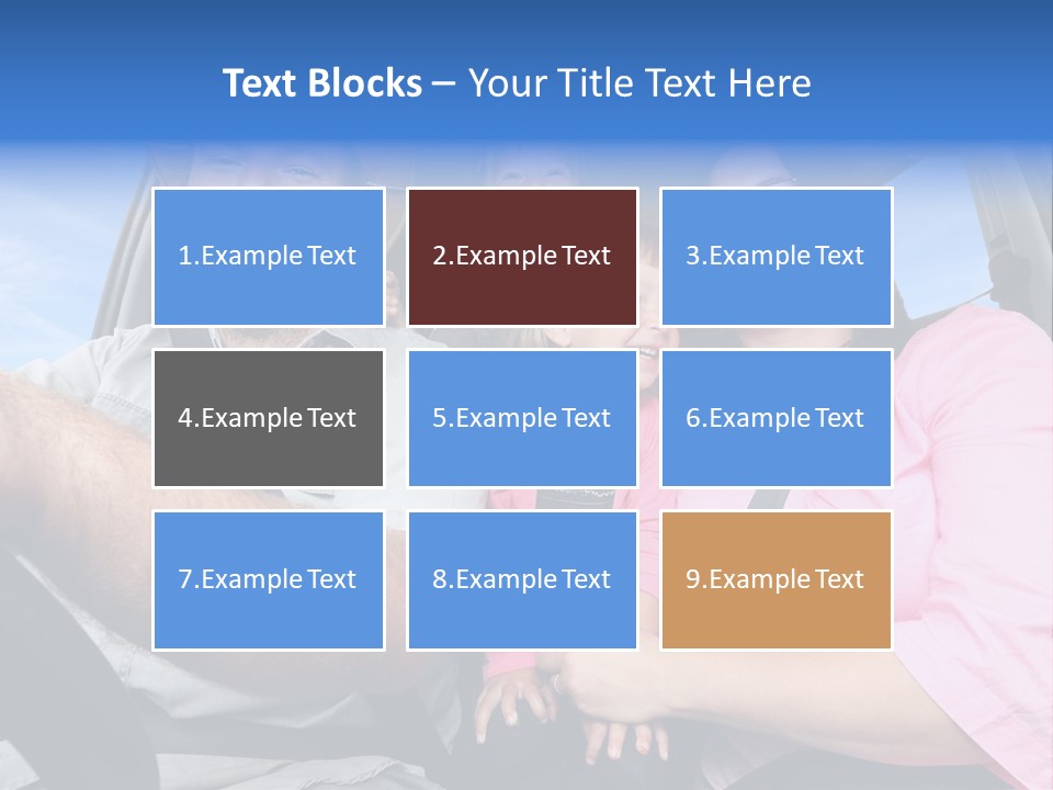 Family In The Car PowerPoint Template