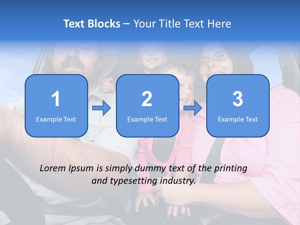 Family In The Car PowerPoint Template