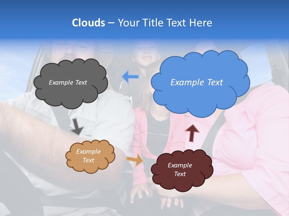 Family In The Car PowerPoint Template