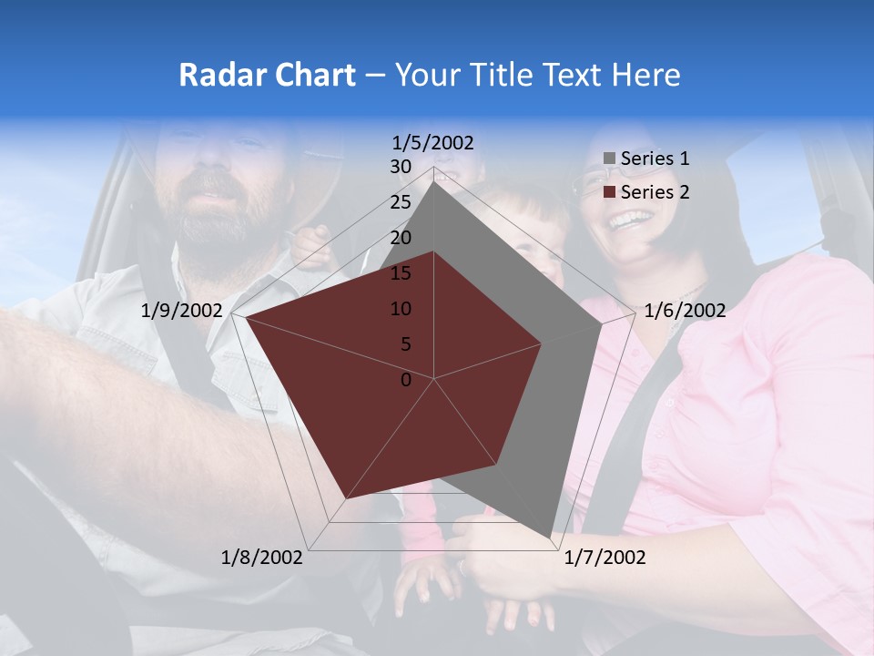 Family In The Car PowerPoint Template