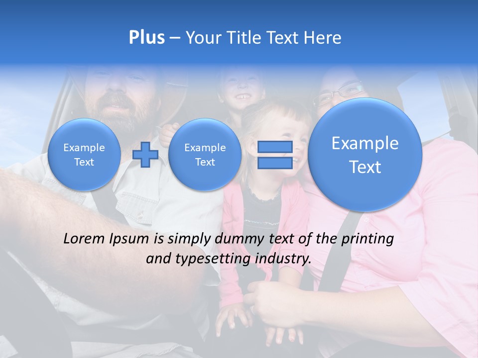 Family In The Car PowerPoint Template