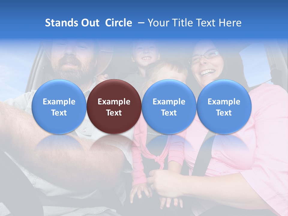 Family In The Car PowerPoint Template