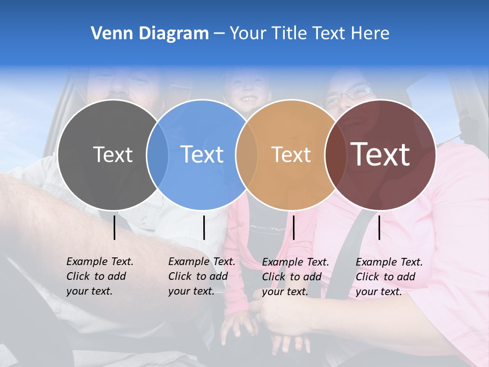 Family In The Car PowerPoint Template