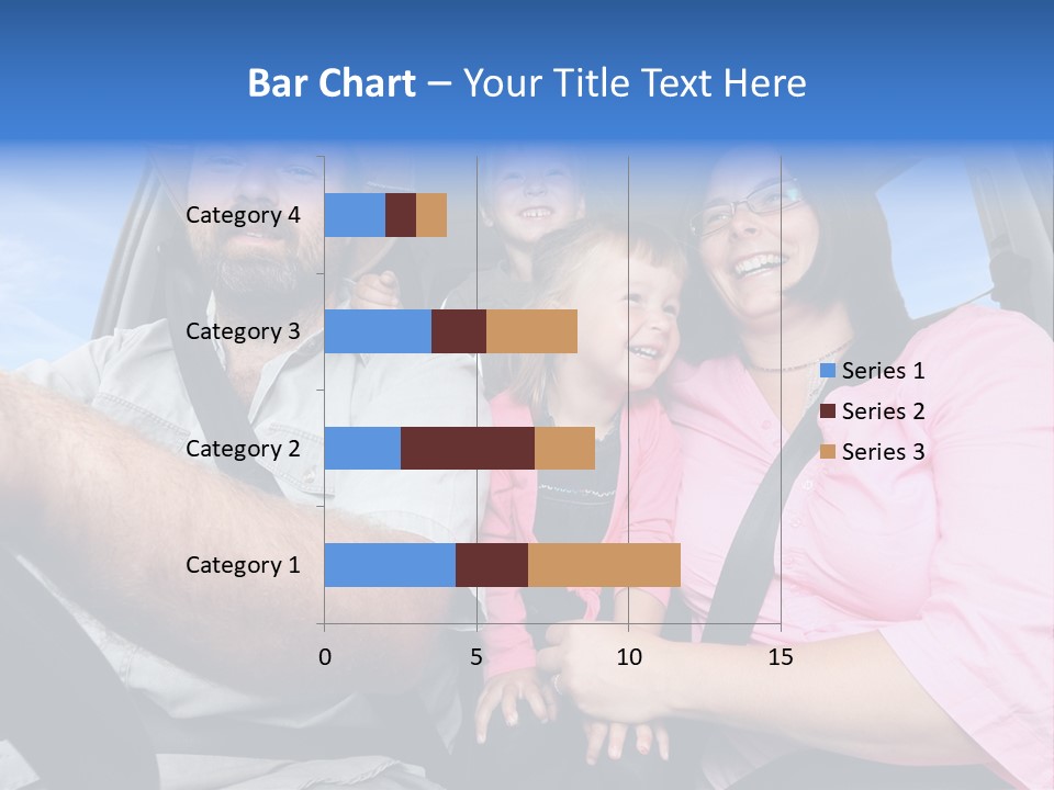Family In The Car PowerPoint Template