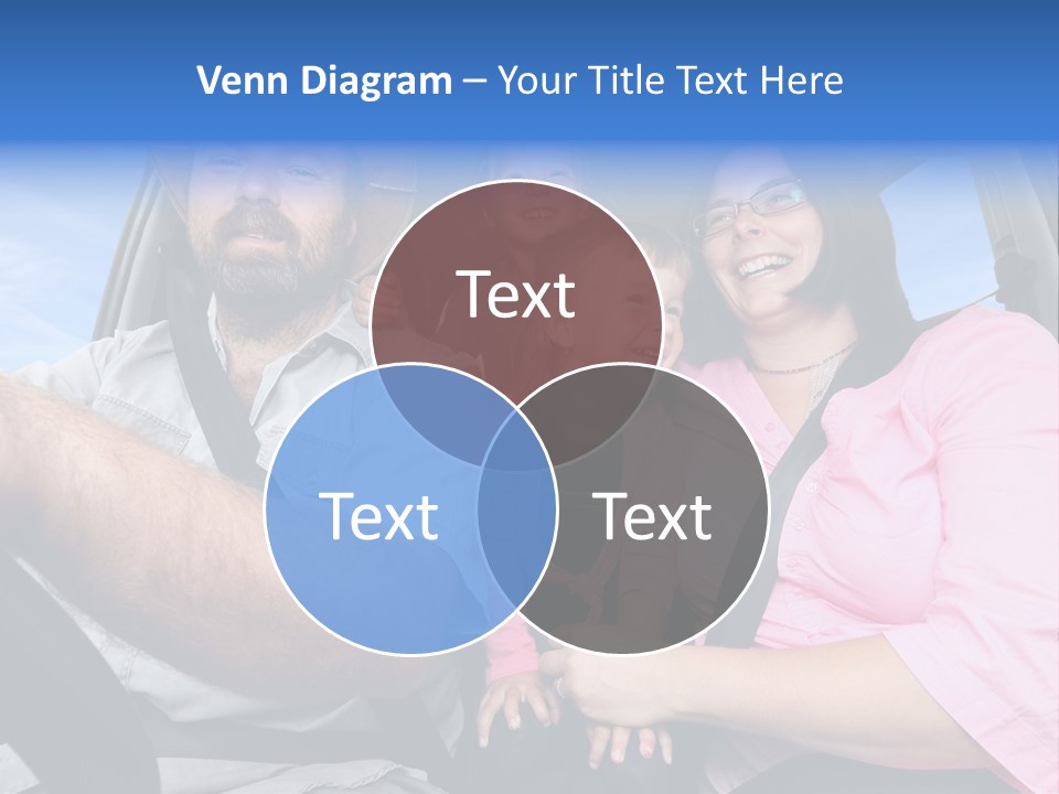 Family In The Car PowerPoint Template