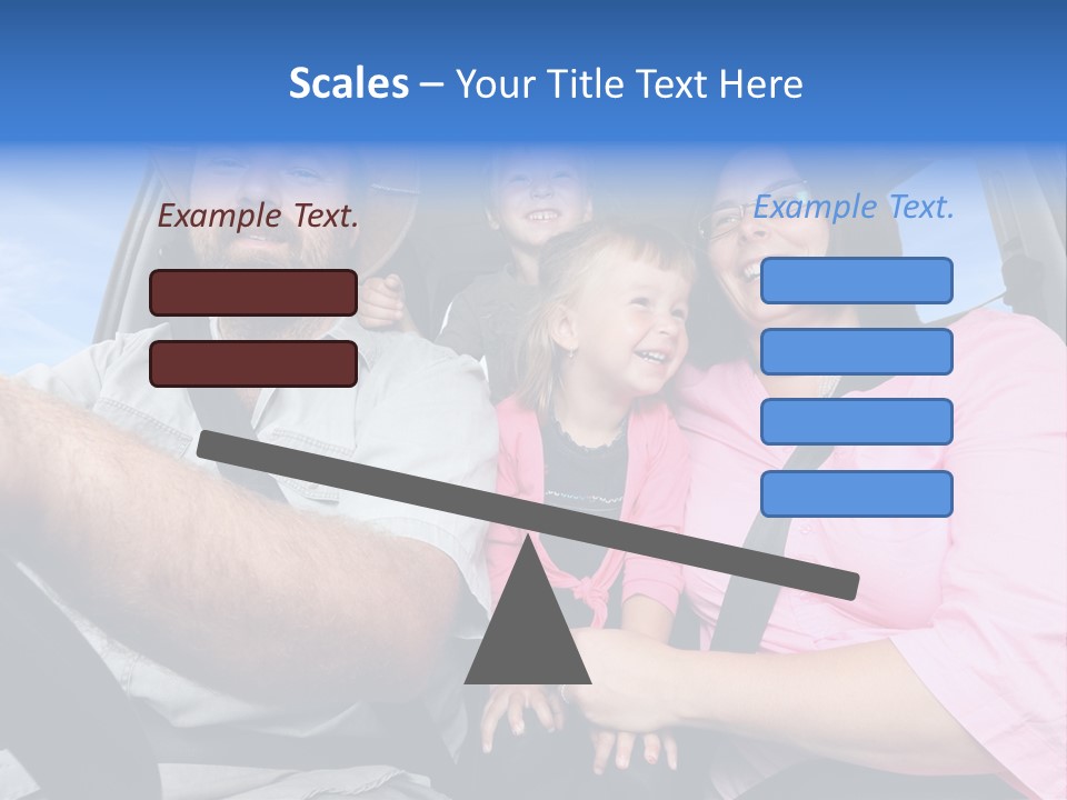 Family In The Car PowerPoint Template