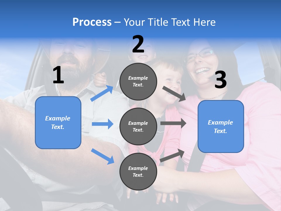 Family In The Car PowerPoint Template