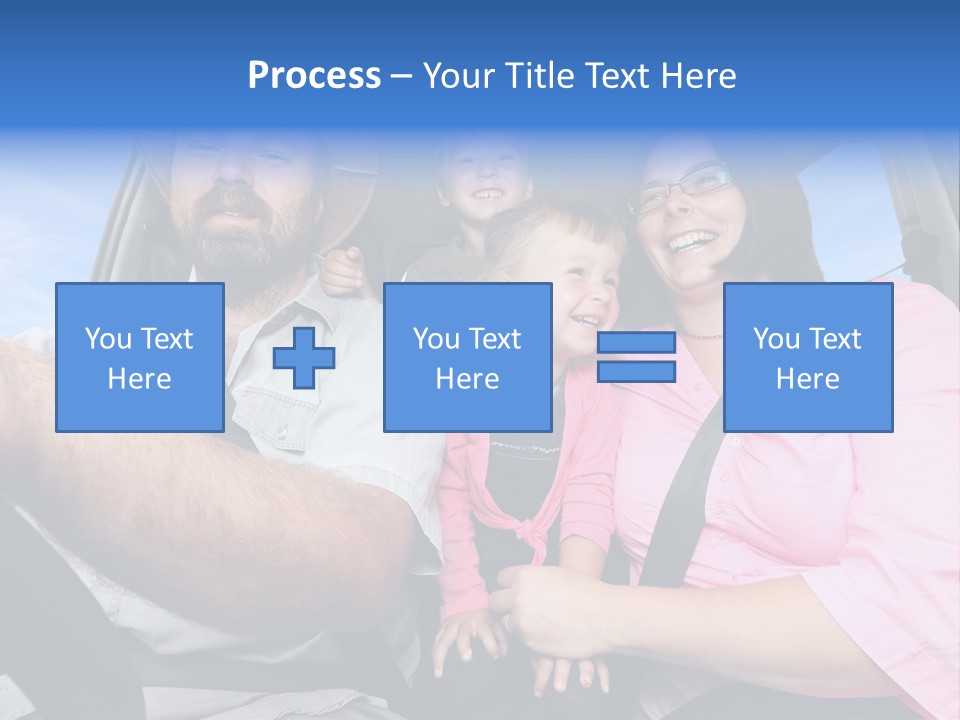 Family In The Car PowerPoint Template