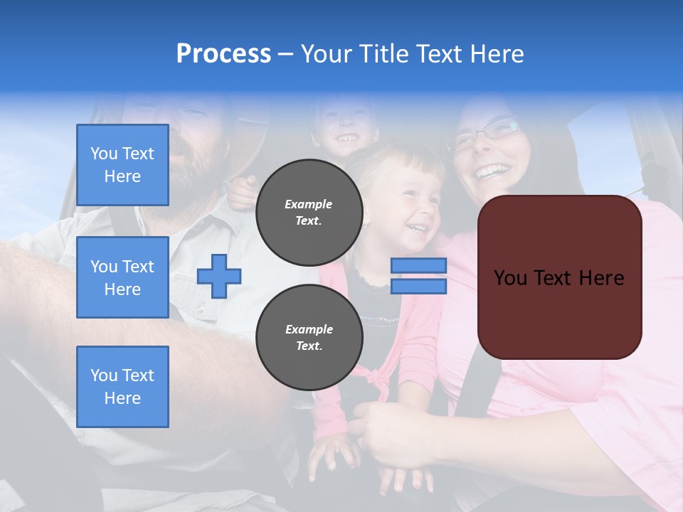 Family In The Car PowerPoint Template
