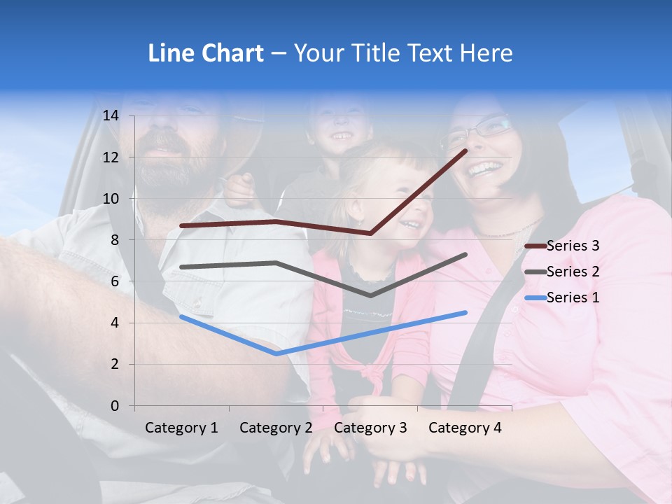 Family In The Car PowerPoint Template