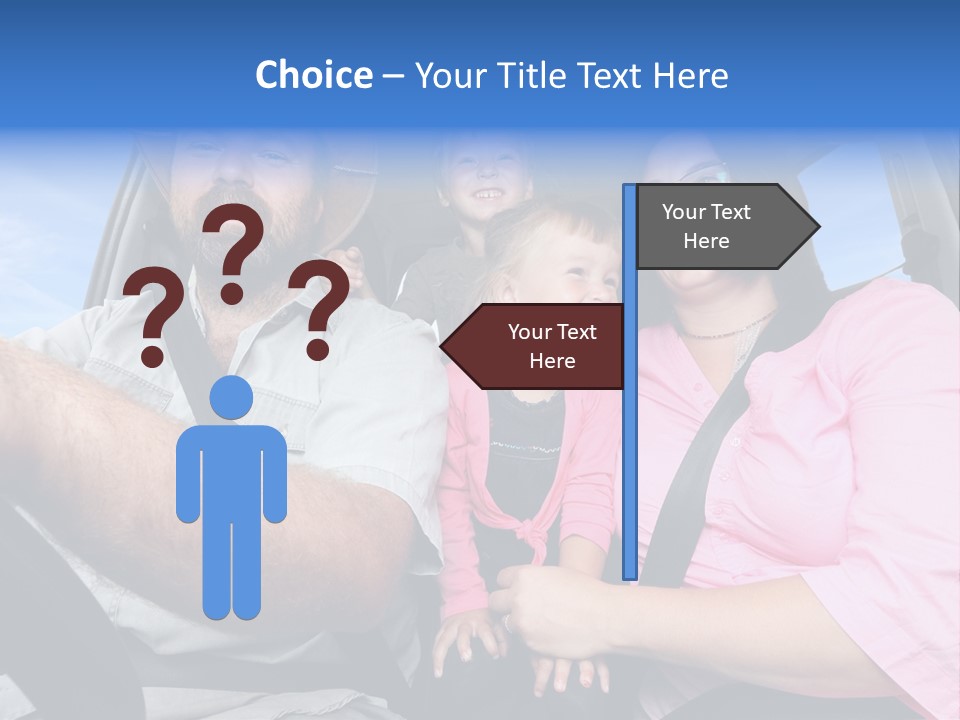 Family In The Car PowerPoint Template
