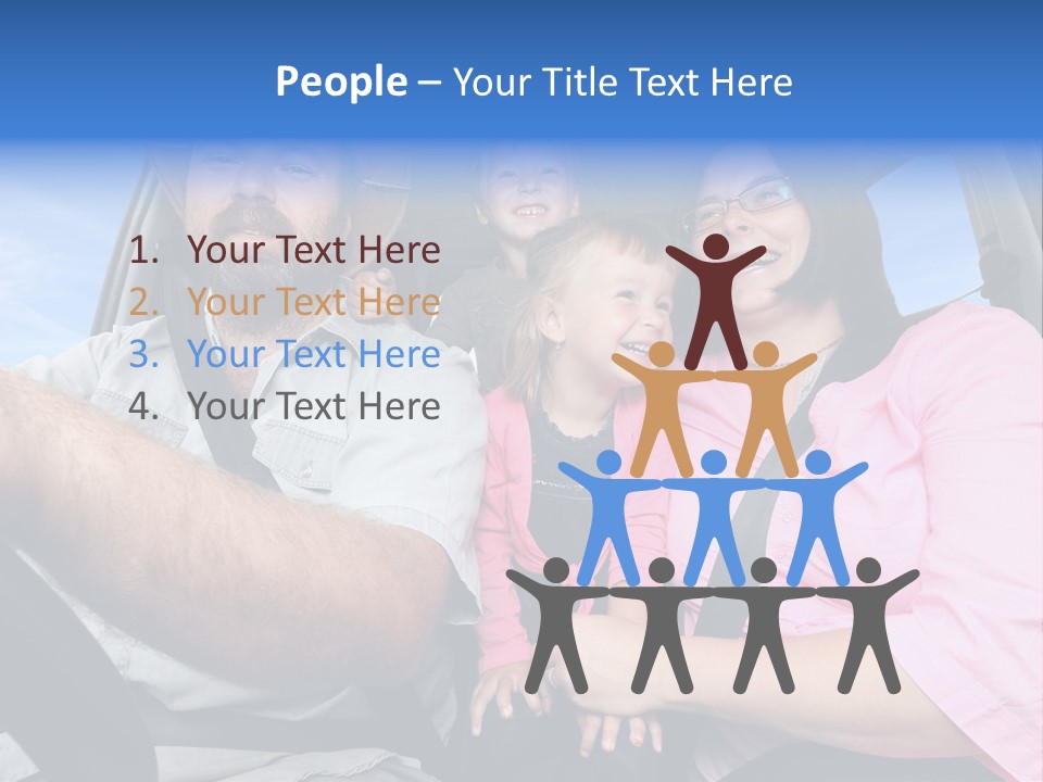 Family In The Car PowerPoint Template