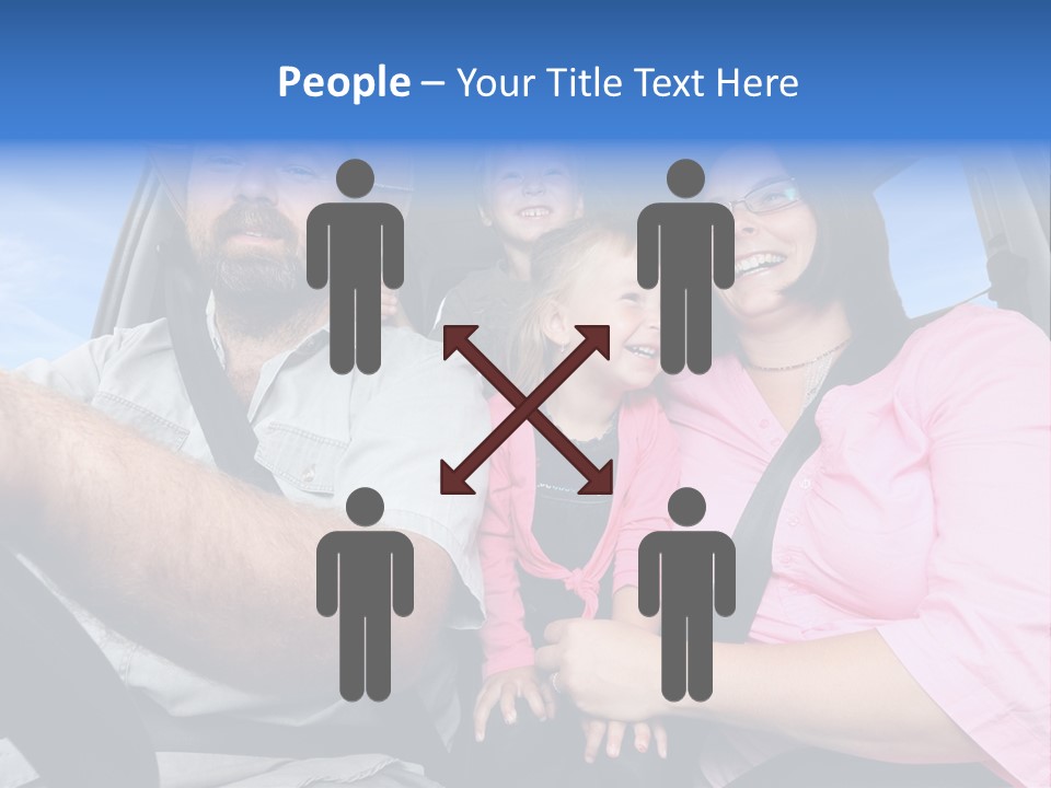 Family In The Car PowerPoint Template