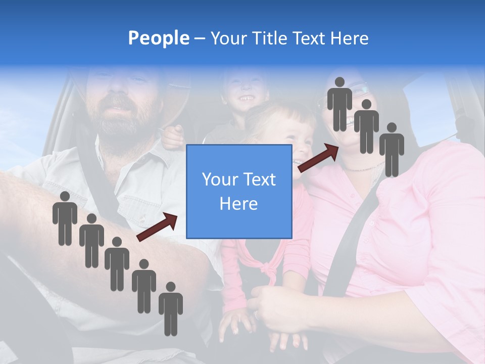 Family In The Car PowerPoint Template
