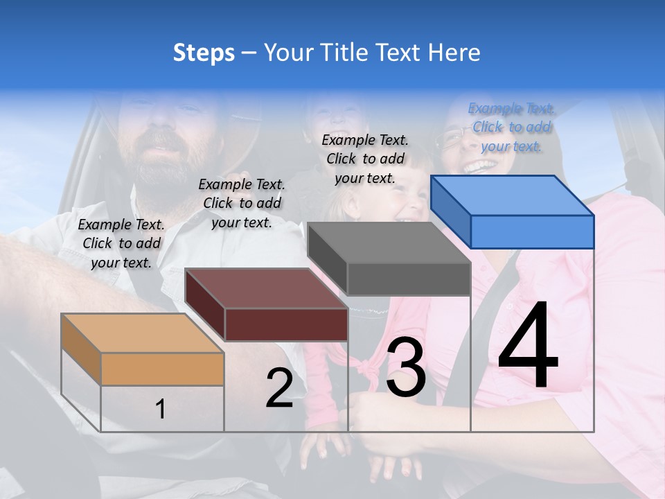 Family In The Car PowerPoint Template