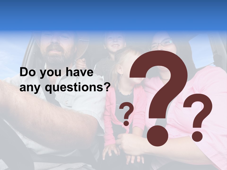 Family In The Car PowerPoint Template